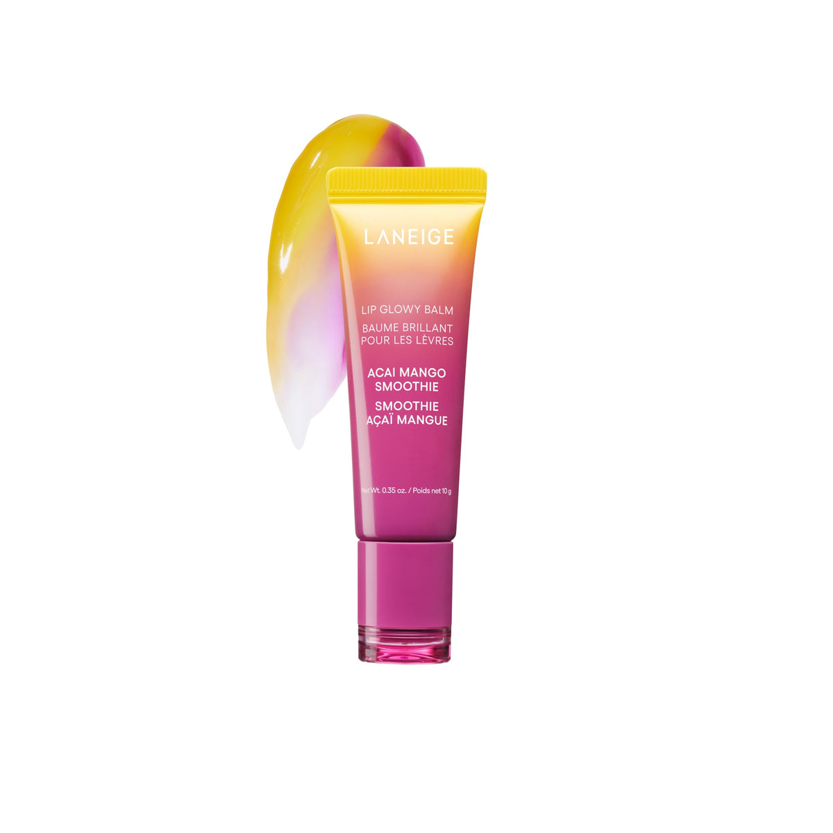White Smoke LANEIGE Lip Glowy Balm: Sheer Tinted Lip Treatment Balm Tube
