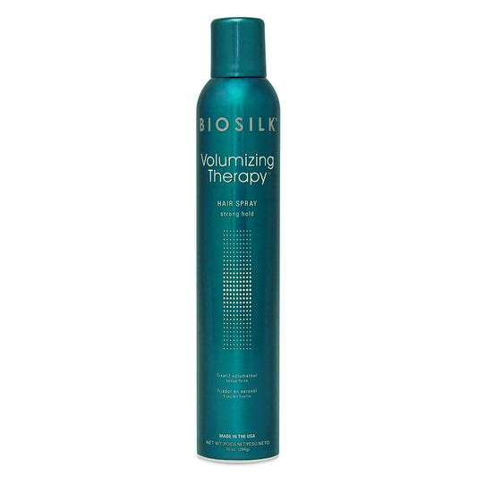 Dark Slate Gray BioSilk Volumizing Therapy Strong Hold Hair Spray, Adds Volume, Strength & Shine, Long-Lasting Style, Silk & Rice Proteins, Sulfate-Free, Paraben-Free, Cruelty-Free, 10 Oz
