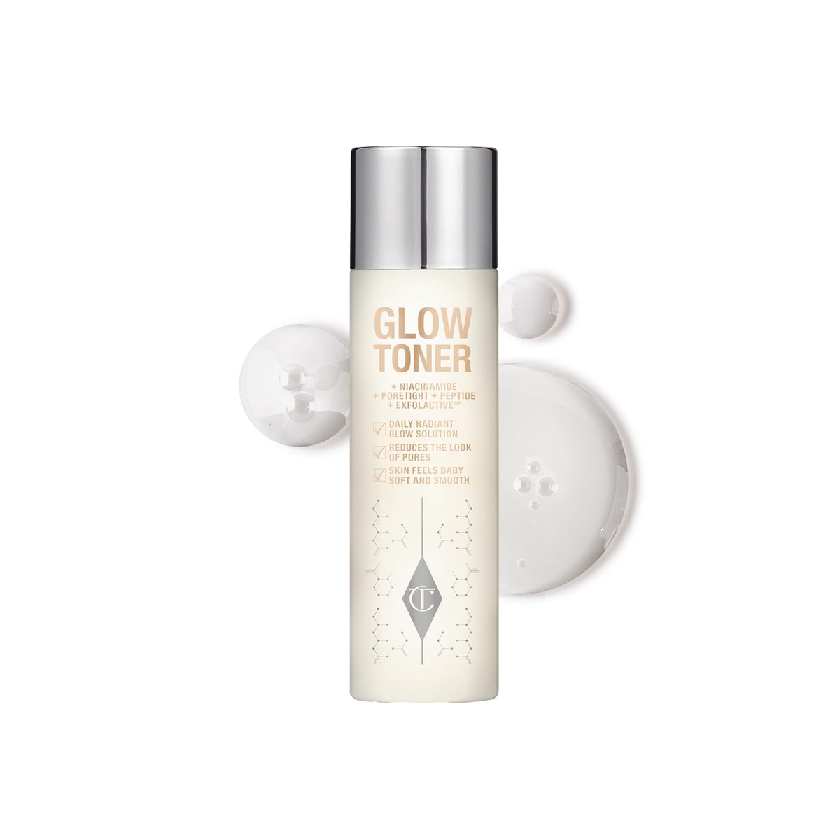White Smoke Charlotte Tilbury Glow Face Toner - Exfoliating Toner for Oily Skin