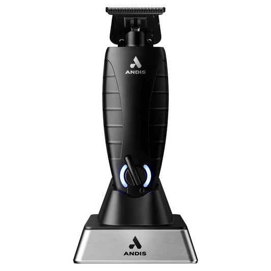 White Smoke Andis GTX-EXO Black Label Special Edition, Professional Lithium-ion Electric Beard & Hair Trimmer, M-Force Technology, Cordless, Included Charging Stand, Black