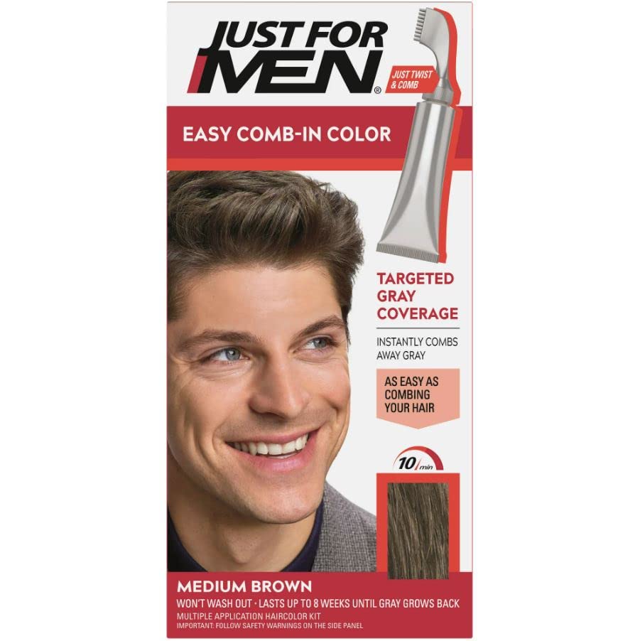 White Smoke Just For Men Autostop Haircolour Medium Brown A-35 - 1 Pack