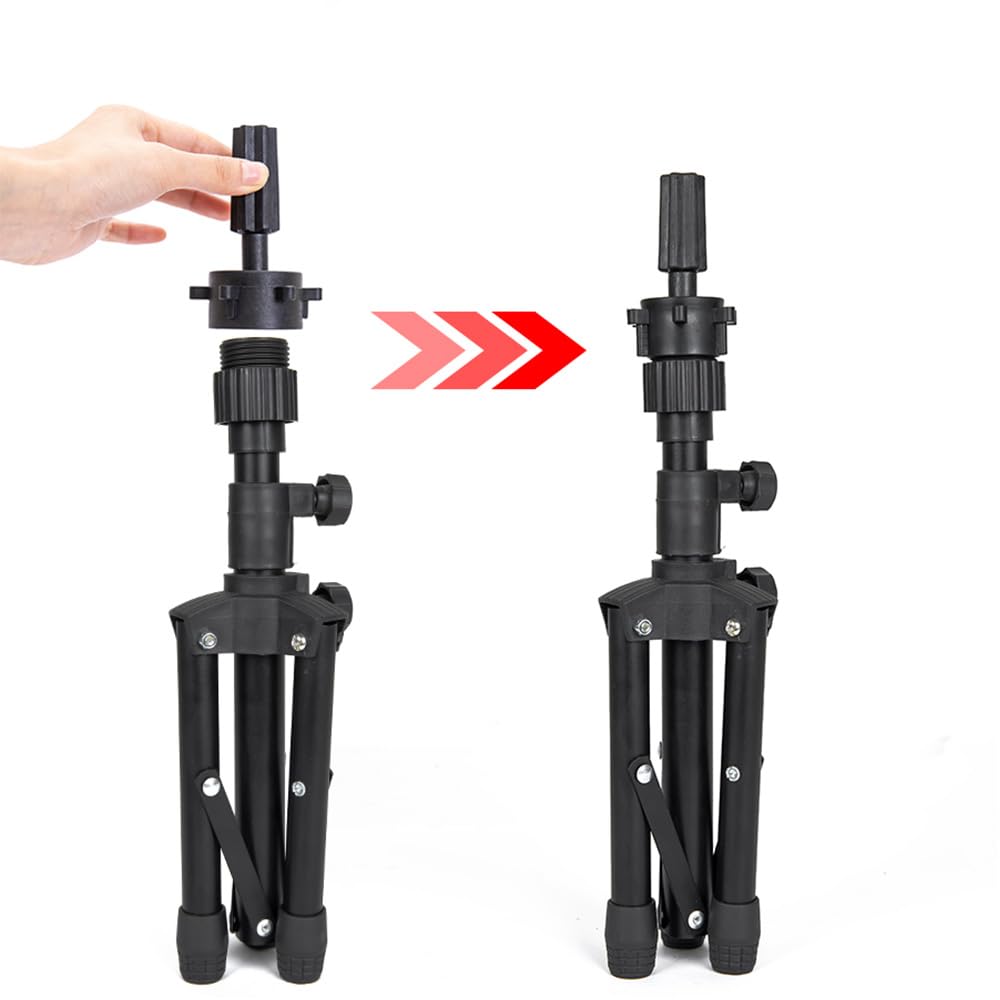 White Smoke ZQIAN BEAUTY 25 Inch Wig Stand Tripod, Adjustable Mannequin Head Stand, Wig Head Stand for Training Heads And Canvas Block Head (Mannequin Head Not Included)