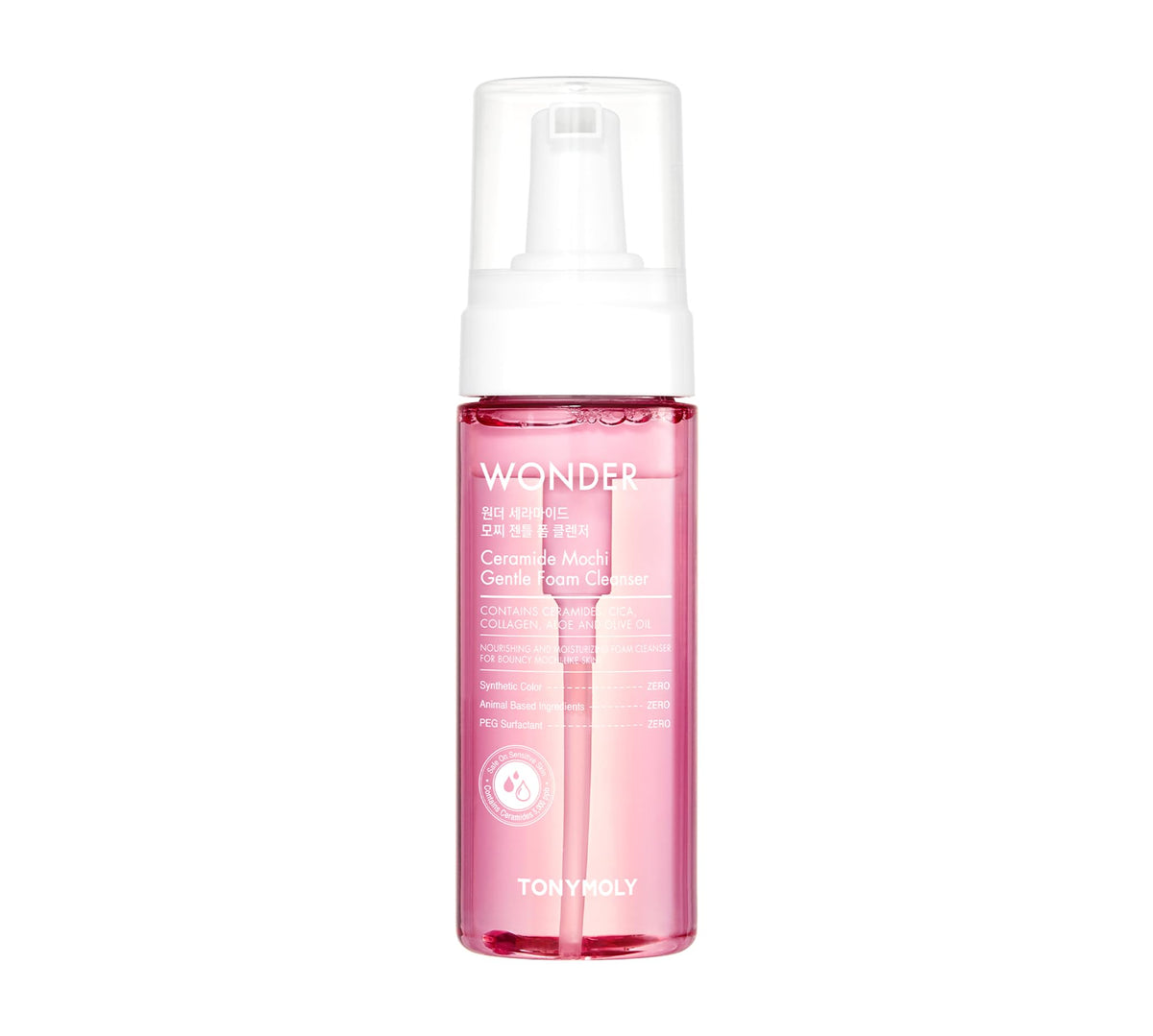 White Smoke TONYMOLY Wonder Ceramide Mochi Foam Cleanser - Ceramides, Cica