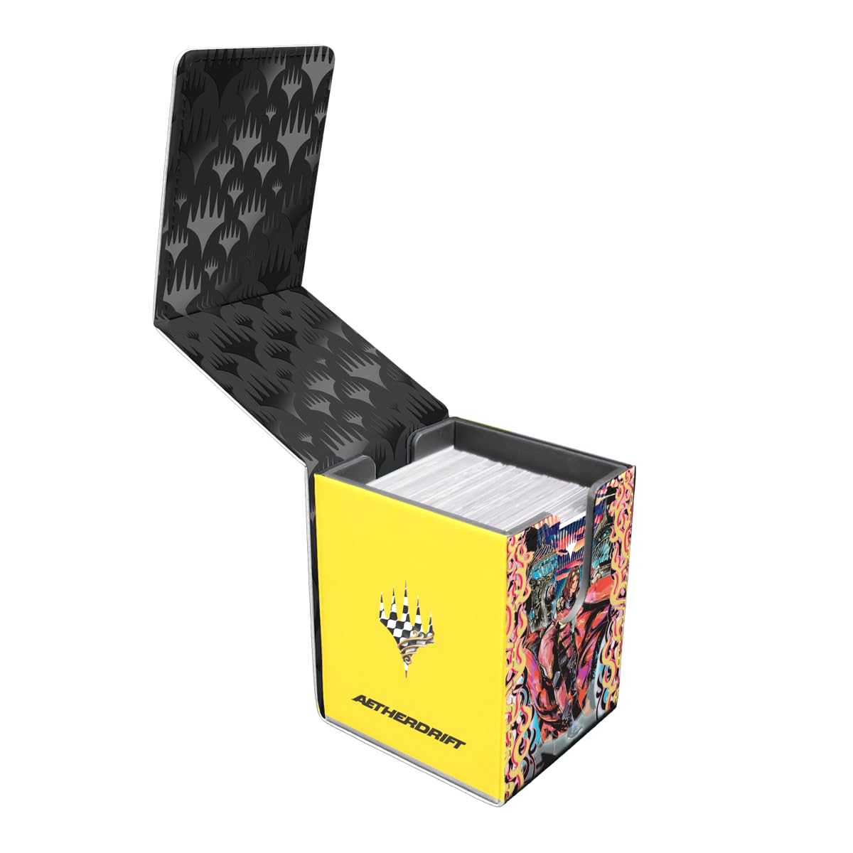 White Smoke Ultra Pro - Aetherdrift Chandra, Spark Hunter Alcove Flip Deck Box for Magic: The Gathering, Deck Holder, MTG Accessory, Trading Card Case, Magic The Gathering D&D TCG Storage Box