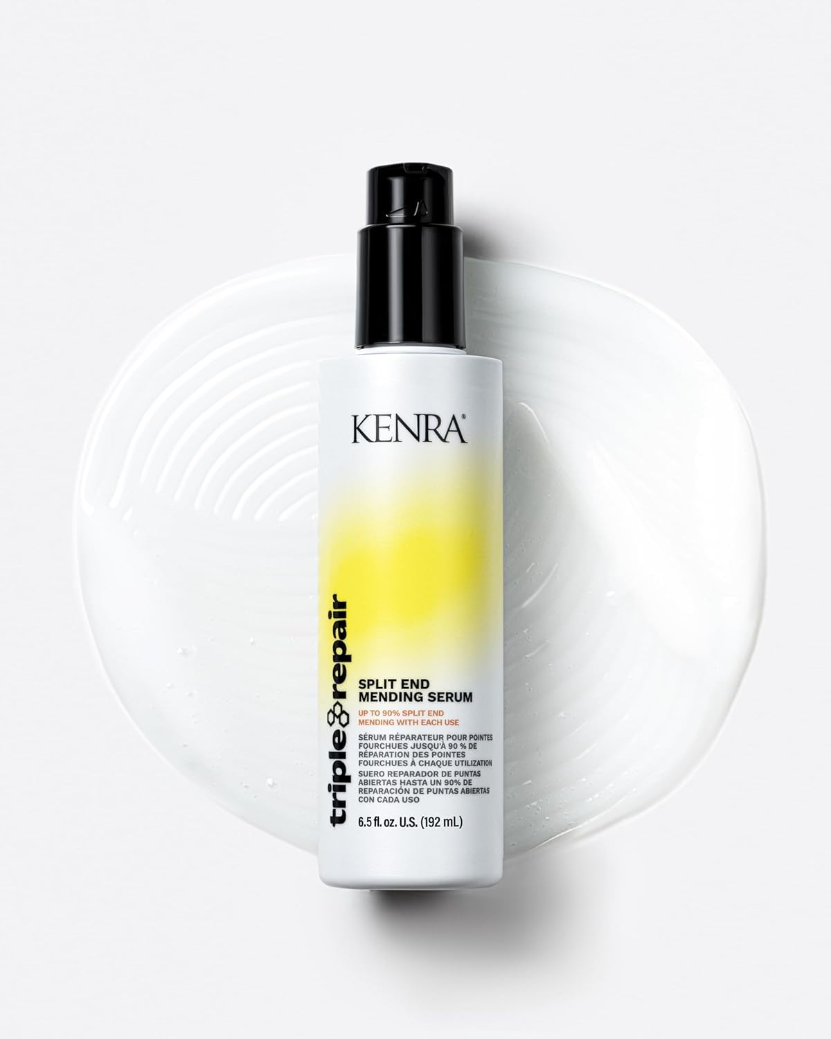White Smoke Kenra Triple Repair Split End Mending Serum | Up to 90% Split End Mending with Each Use | Targets & Repairs Weak or Broken Bonds | Split Ends | Damaged Hair | Bond Builder | 6.5 fl. oz. (2-Pack)