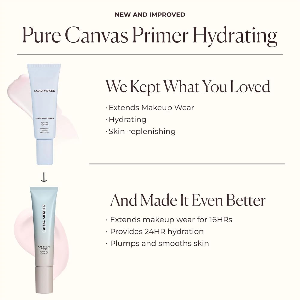 White Smoke Laura Mercier Pure Canvas Primer Hydrating, Travel Size, 0.51 oz
