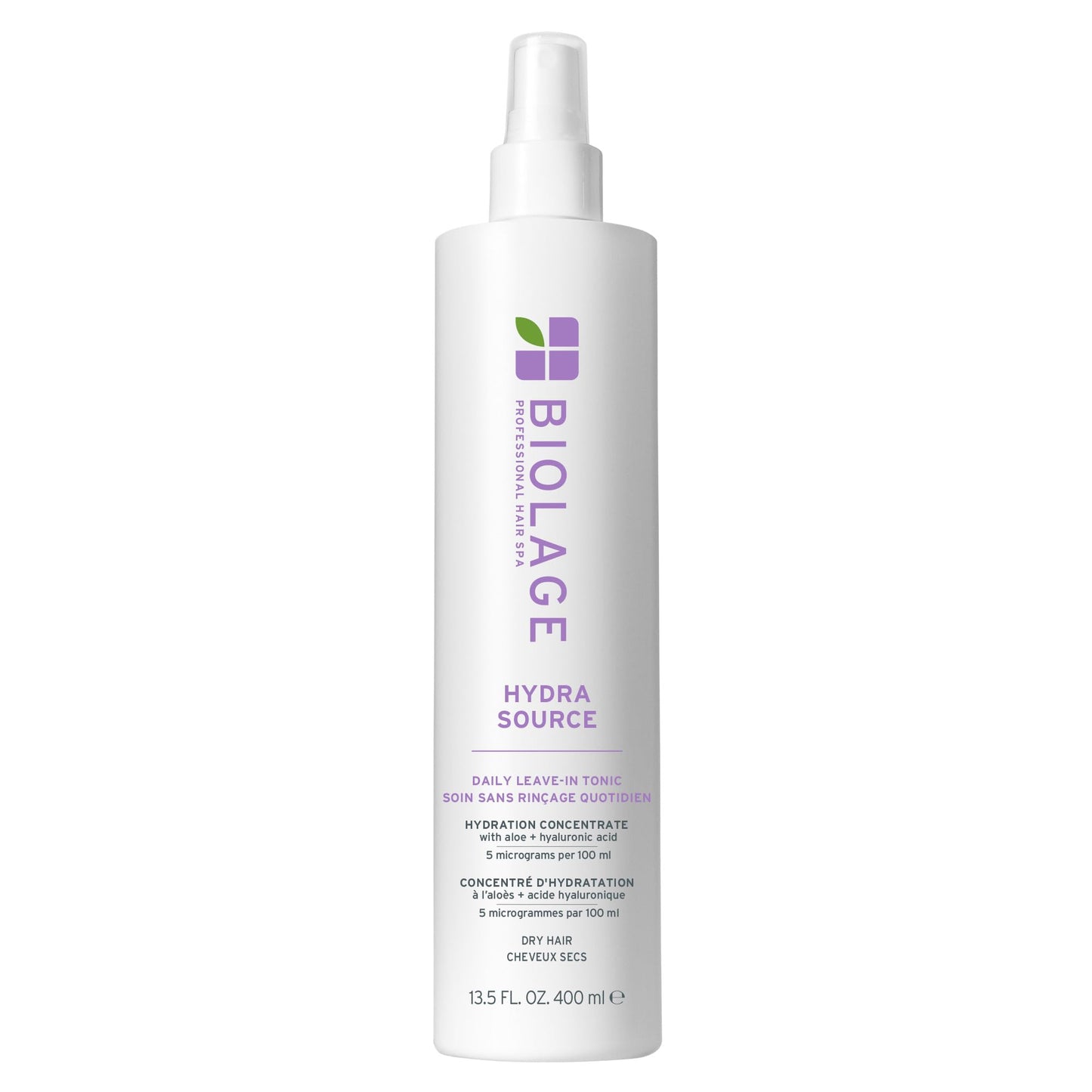 White Smoke Biolage Hydra Source Daily Leave-In Tonic - Moisturizes & Detangles, Blowout Primer, Heat Protectant & Detangler, For Dry Hair, 13.5 Fl Oz