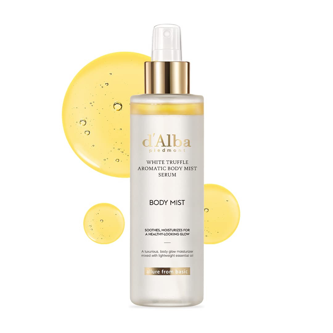 White Smoke d'alba Piedmont Italian White Truffle Aromatic Body Mist Serum, Glowy Hydrating Body Serum Spray, Go-to Body Mist for dry and damaged skin, Romantic Fragrance, Korean Skin Care (6.08 fl oz.)