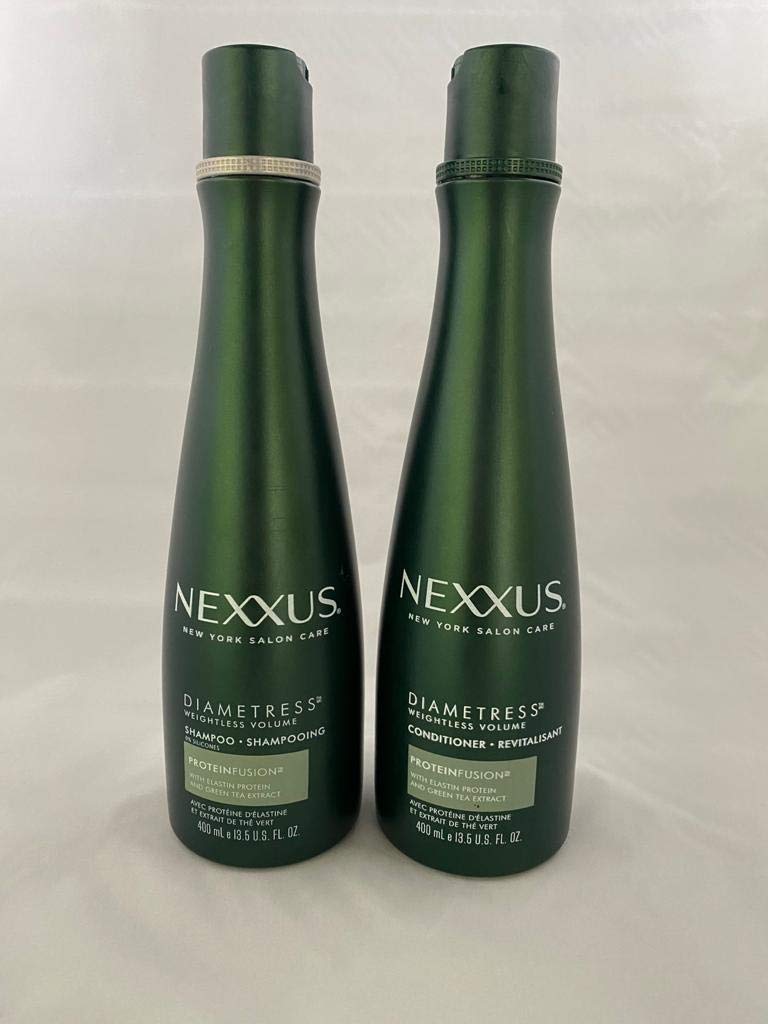 Gray Nexxus Diametress Volumizing Combo Pack, Rebalancing Shampoo + Restoring Conditioner, 13.5 Ounce Each, Packaging May Vary