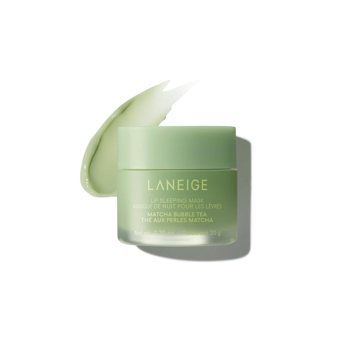 White Smoke LANEIGE Lip Sleeping Mask, Hot Cocoa: Nourishing Overnight Lip Treatment with Vitamin C, Shea & Murumuru Butter for Hydrating Dry, Flaky Lips