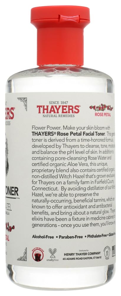 White Smoke Thayers Alcohol-free Rose Petal Witch Hazel with Aloe Vera, 12 Fl Oz (Pack of 3)