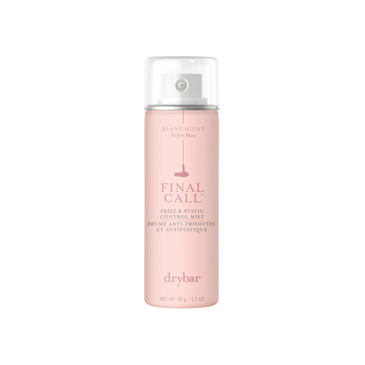 Misty Rose Drybar Final Call Frizz & Static Control Mist | Fights Frizz, Tames Flyaways to Maintain Smooth and Shiny Blowouts, 24 Hour Frizz Control & 72 Hour Static Control