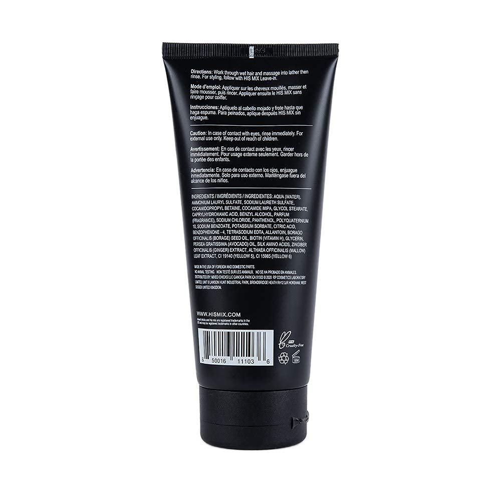 White Smoke Mixed Chicks HIS MIX Deep Clean Shine Starter Clarifying Shampoo for Men, 6 fl. oz. / 177 ml.