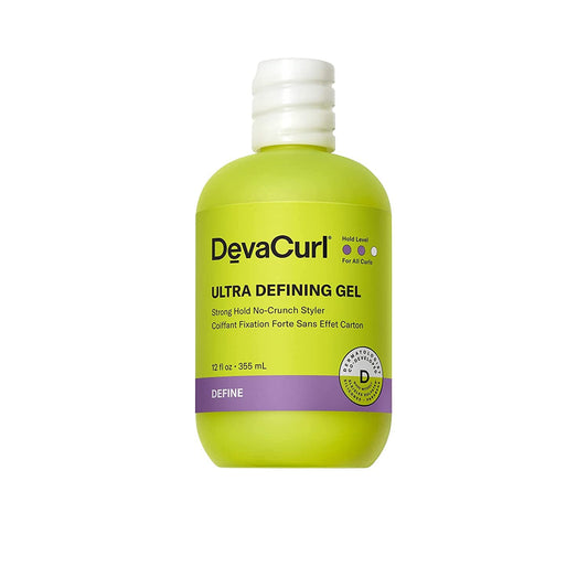 White Smoke DevaCurl Ultra Defining Gel Strong Hold Non-Crunch Styler, Bright Breeze, 12 fl. oz