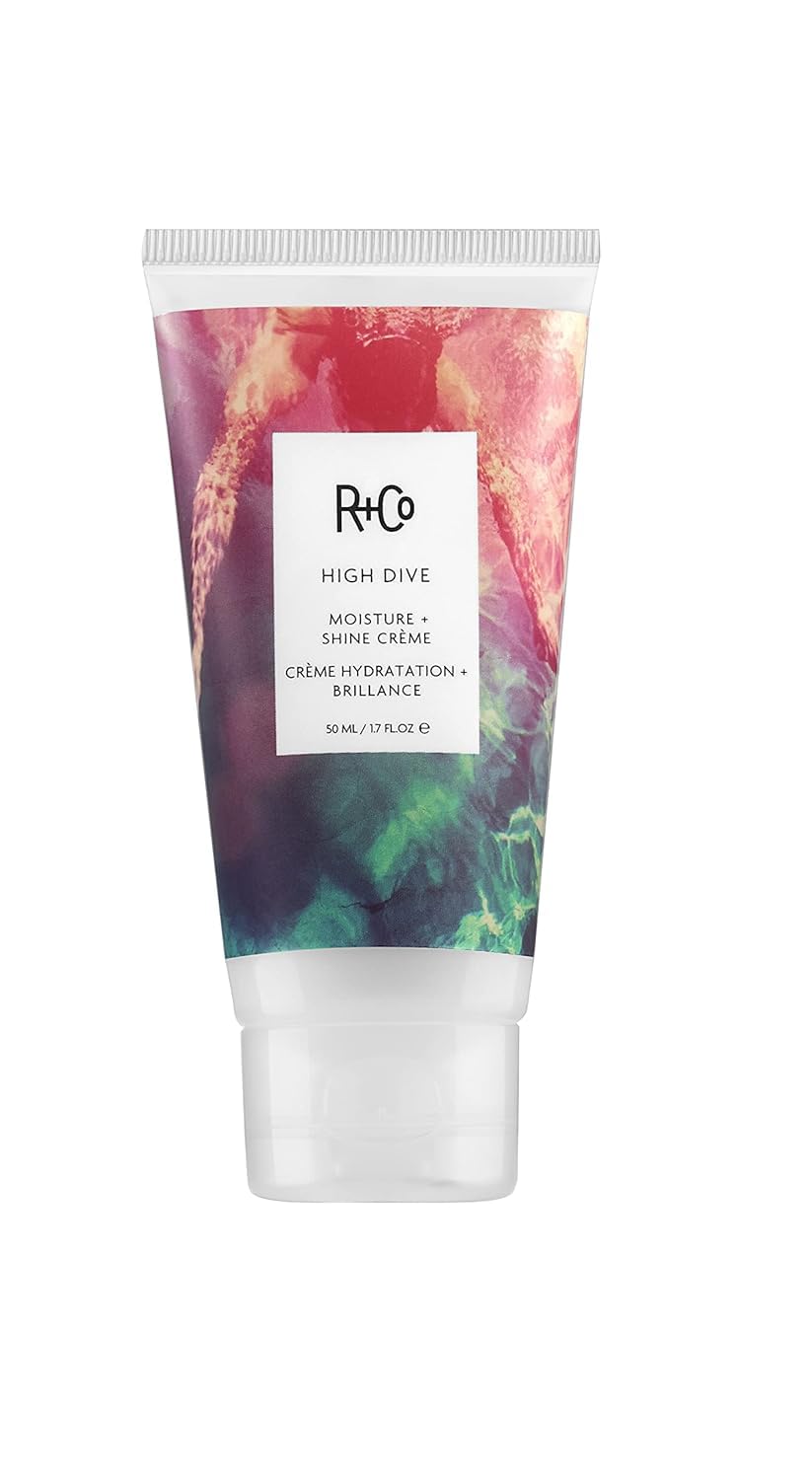 White Smoke R+Co HIGH DIVE Moisture + Shine Crème Travel – 3 Pack, Hydrating & Glossy Hair Cream, Adds Softness & Manageability, All Hair Types
