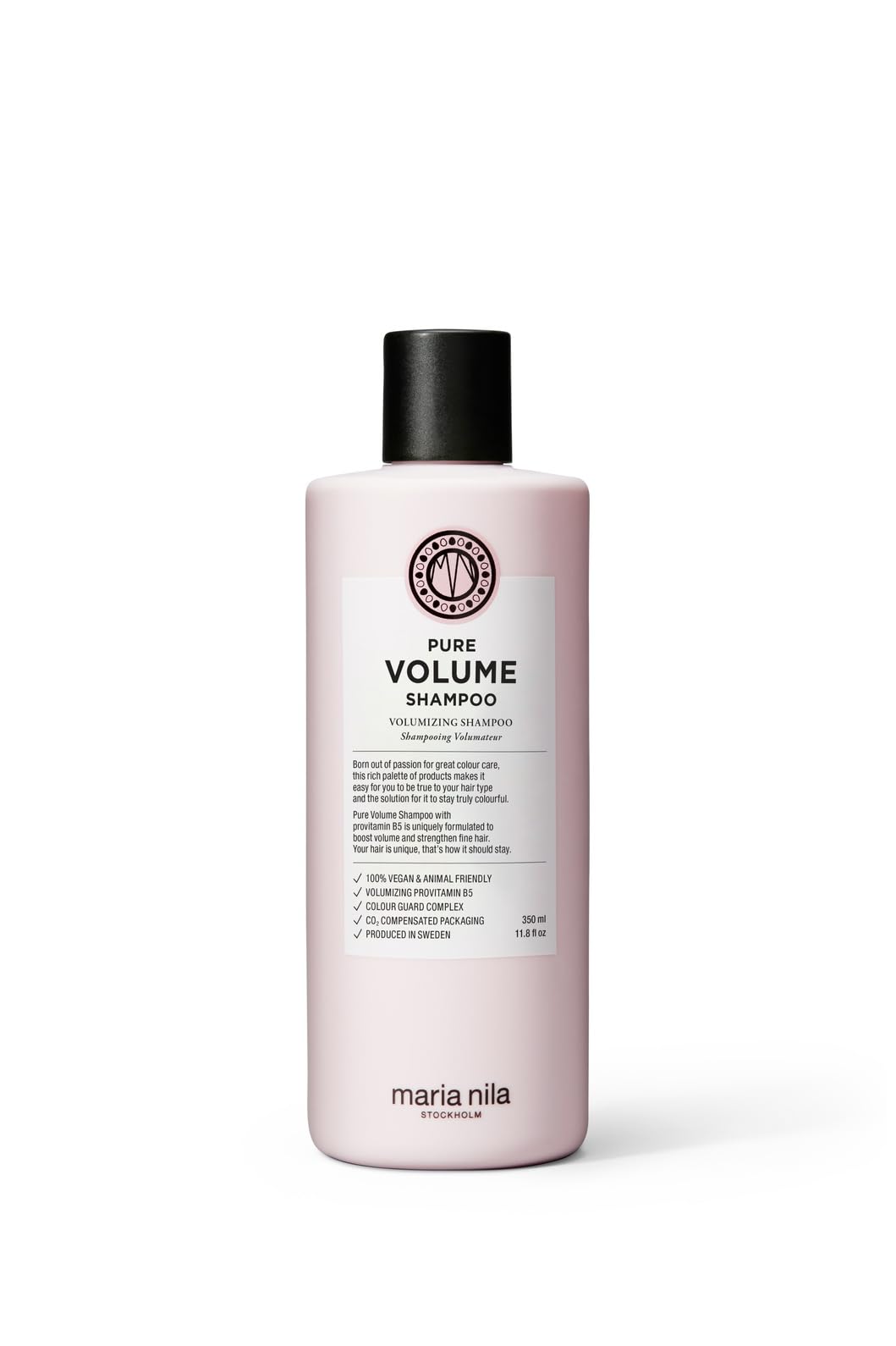 White Smoke Maria Nila Pure Volume, Volumizing Shampoo for Thicker Hair, Panthenol/Provitamin B5 Gives Volume to Thin & Fine Hair, 100% Vegan & Sulfate/Paraben free, 11.8 Fl Oz