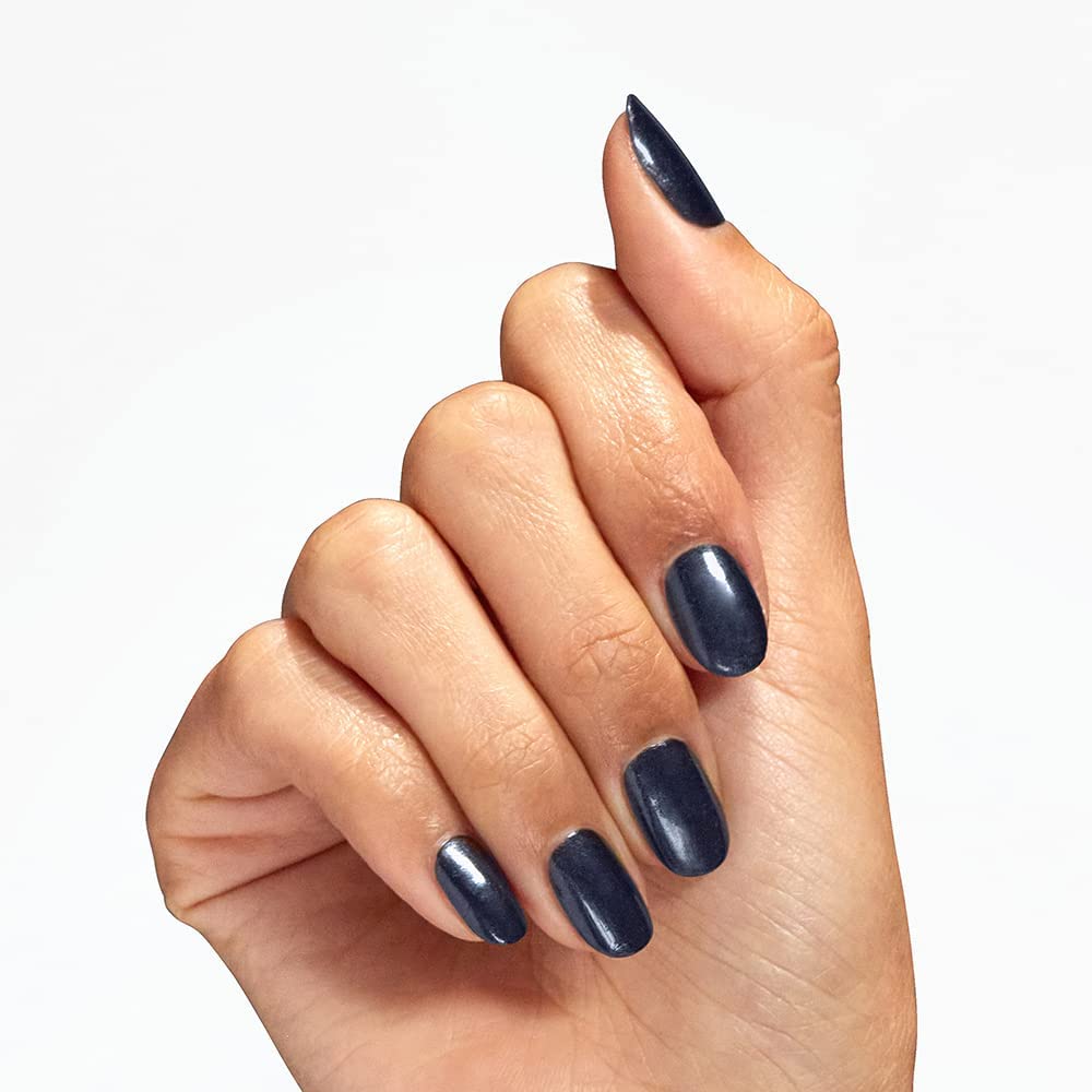 White Smoke OPI Powder Perfection Midnight Mantra | Opaque Dark Blue Crème Nail Dipping Powder | Fall Wonders Collection
