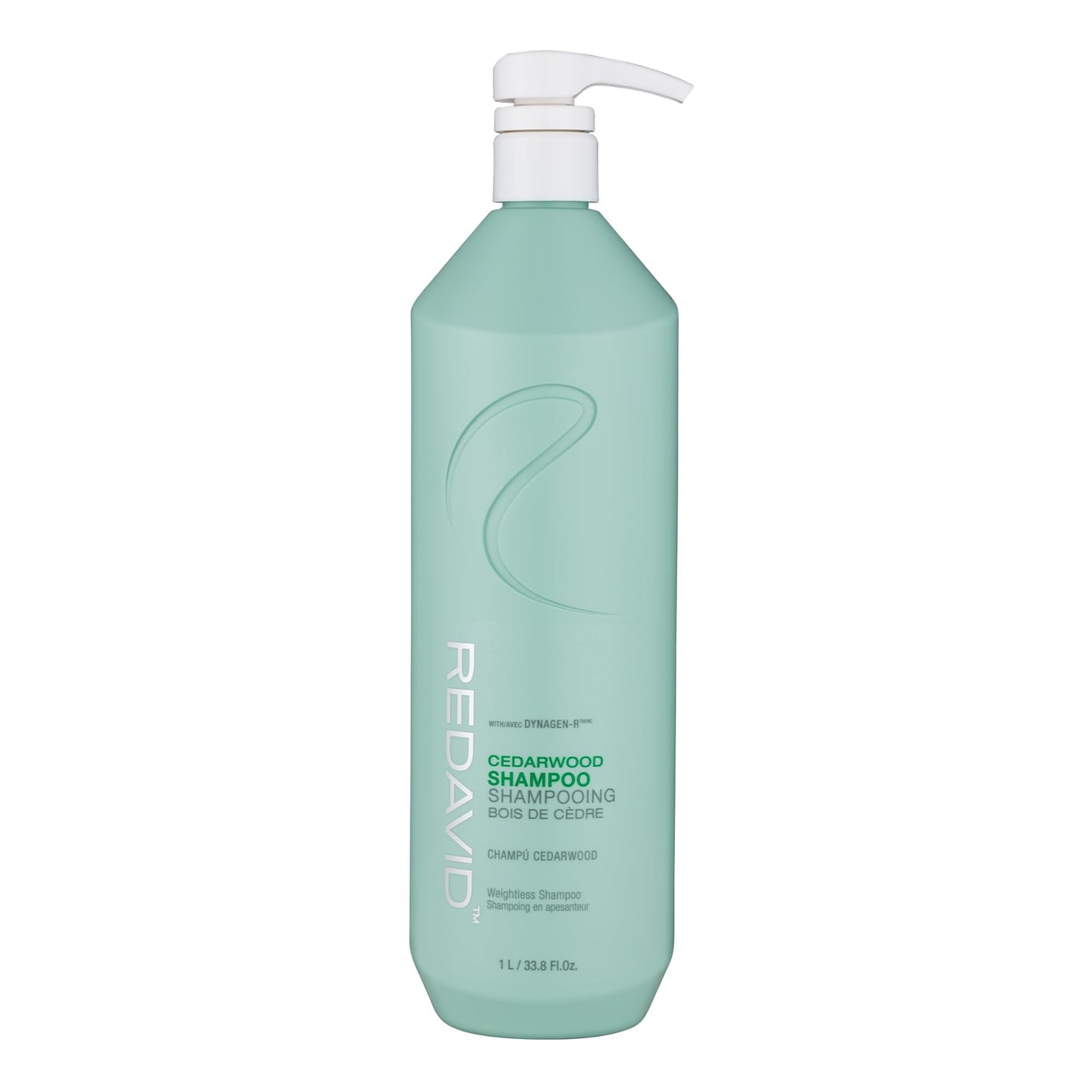Light Steel Blue Redavid Cedarwood Weightless Shampoo - with Hemp Seed Oil and Orchid Oil, for Fine Hair and Men's Hair - Clinically Strengthens, Cleanses Hair and Scalp - Paraben, Phthalate and Sulfate Free (1L)