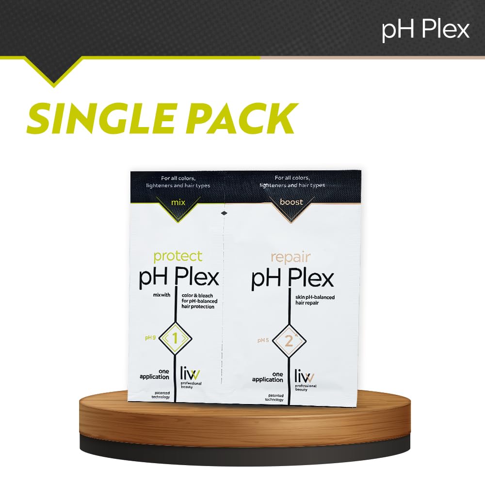 White Smoke LIW pH Plex Steps 1&2 Protect & Repair Hair Care Treatment - Use with Home Hair Color & Bleach Products - Salon Quality Professional Results at Home - 1 Sachet of Steps 1 & 2