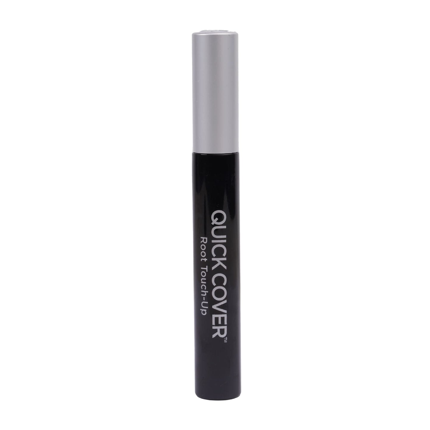 Dark Gray RED by KISS Quick Cover Root Touch Up Rescue (Jet Black), Mascara Natural Water-Resistant Temporary Gray Concealer Cover Up Brush for Hair Mustache & Beard, Formulated with Jojoba Oil