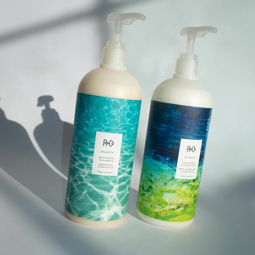 Gray R+Co Atlantis Moisturizing B5 Shampoo and Conditioner Set, 33.8 oz (2 Pack)