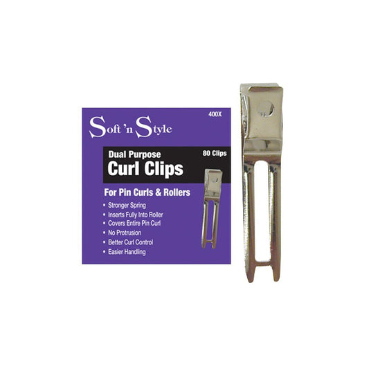 White Smoke Soft N Style Dual Purpose Curl Clips,One Size