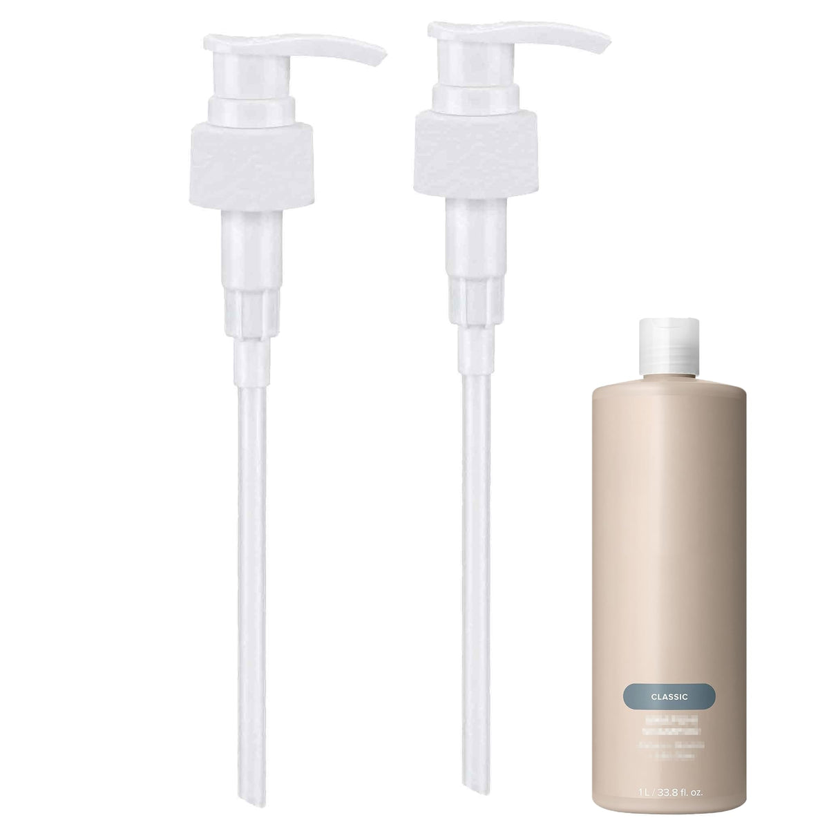 White Smoke Pump Compatible with Paul Mitchell Awapuhi 1 L/33.8 Fl Oz Bottles, Dispensing Liter Pump for Paul Mitchell Shampoo Two, 2 Pack Dispenser Pumps