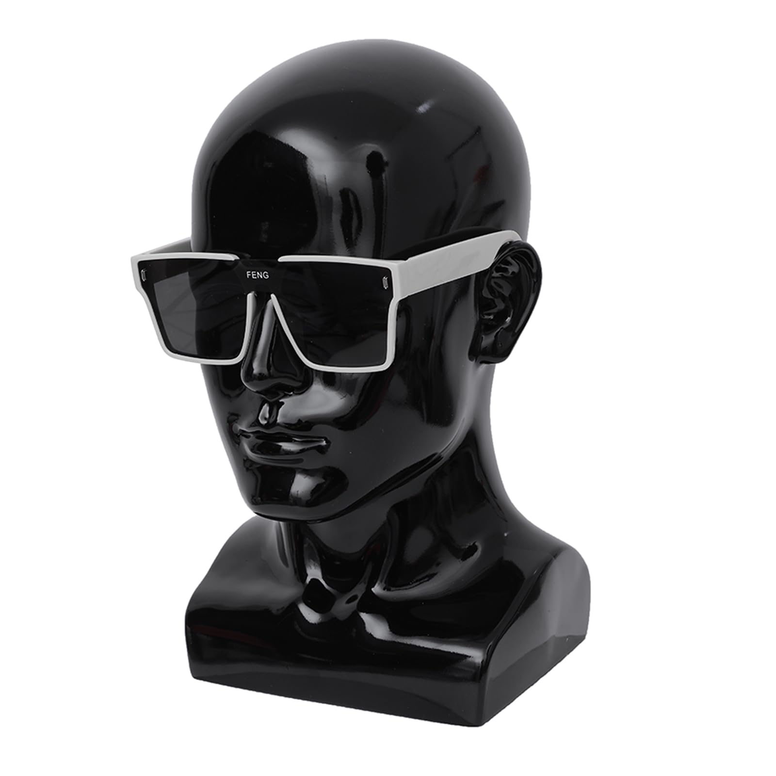 White Smoke BLTYXT PVC Male Mannequin Head Professional Manikin Training Head for Display Headphone Game Console Hats Wigs Jewellery Glasses Facemask Caps Model Head (L90LH)