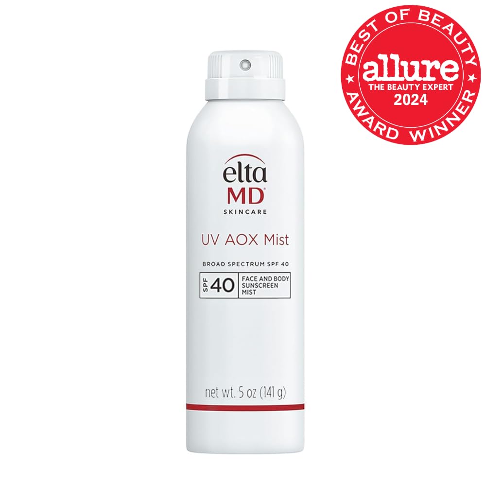White Smoke EltaMD UV AOX Mist 100% Mineral Sunscreen Spray, SPF 40, 5 oz