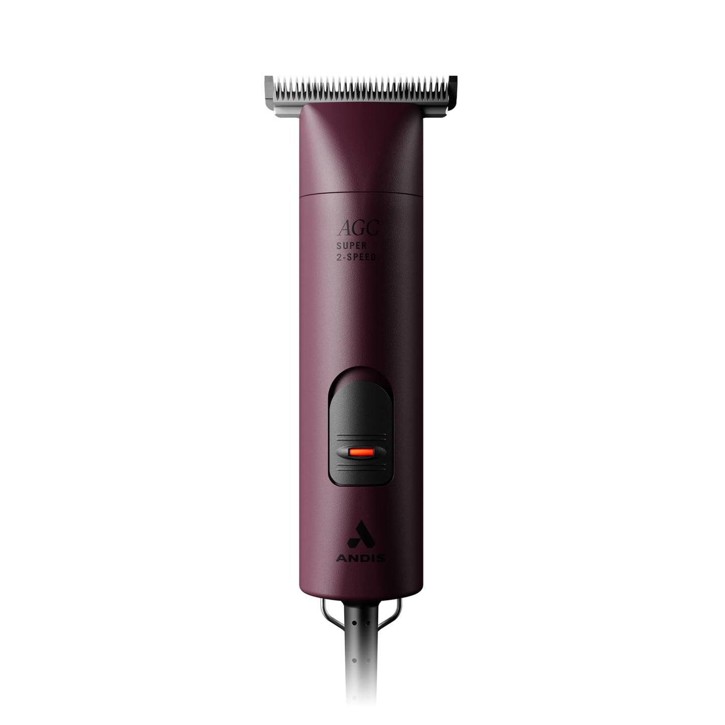 White Smoke Andis 23330 Professional AGC Super 2-Speed Horse Clipper with Detachable Blade - Cool & Quiet Running Design - Includes Ultra Edge Size T-84 Blade for Complete Horse Grooming - Burgundy