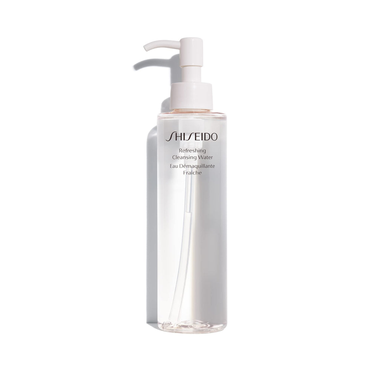White Smoke Shiseido Refreshing Cleansing Water - 180 mL - Water-Based Wipe-Off Cleanser - Removes Makeup & Oil - Non-Comedogenic, Alcohol & Oil Free
