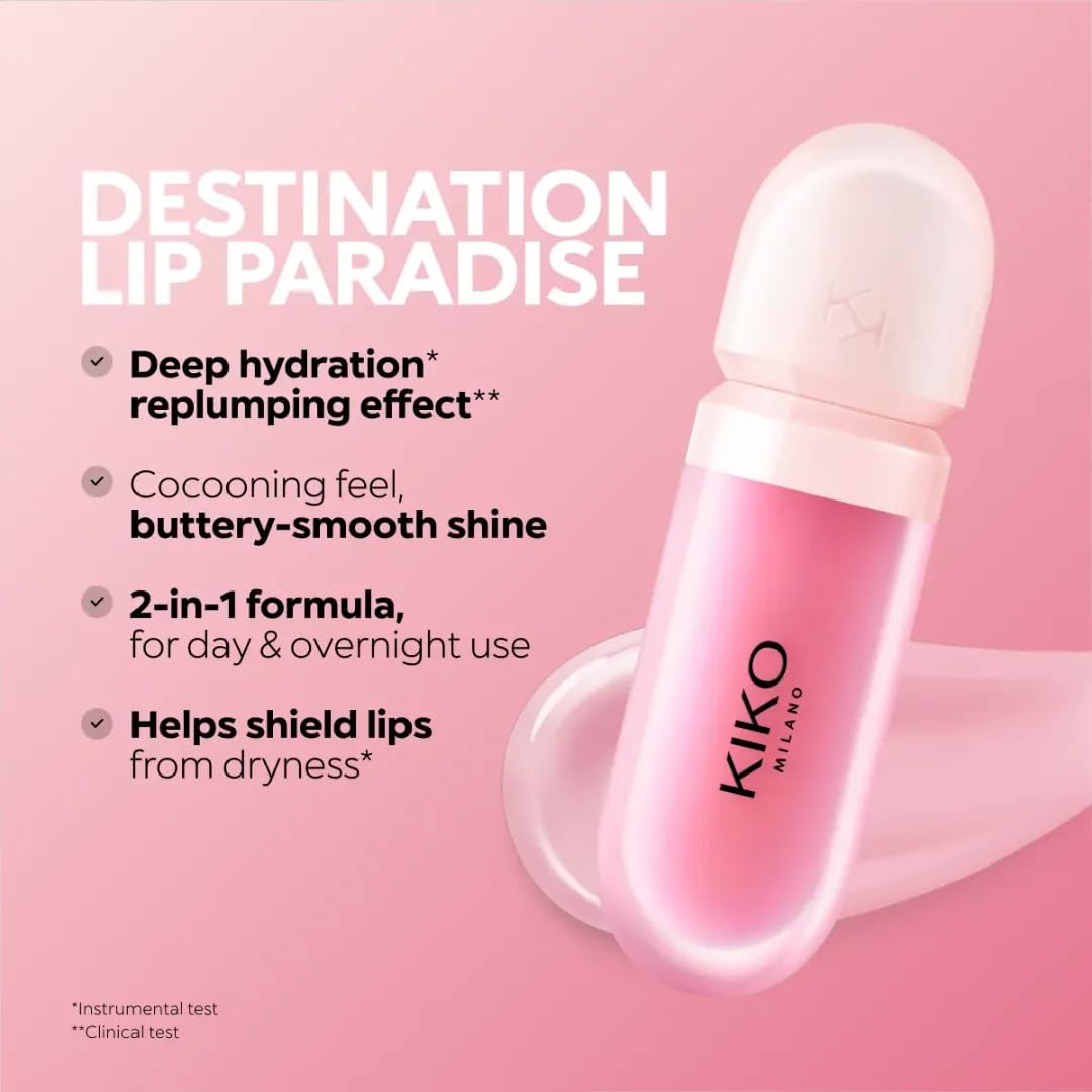 Light Pink KIKO Milano Kissable Lip Paradise, Hydrating and Plumping Mask