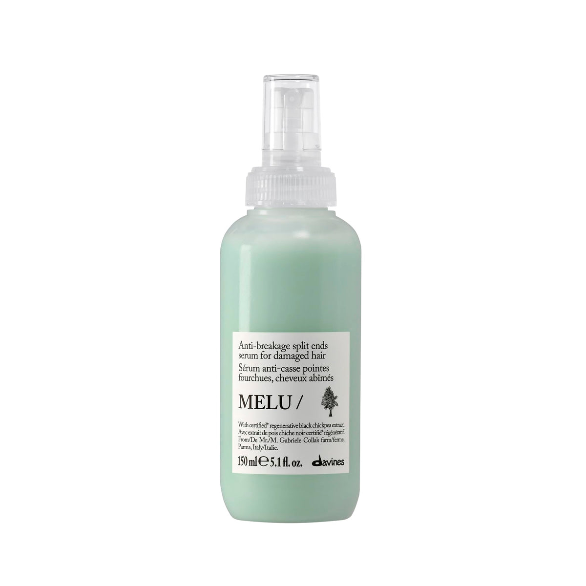 White Smoke Davines MELU/Serum Anti-Breakage For Long Or Damaged Hair With Split Ends
