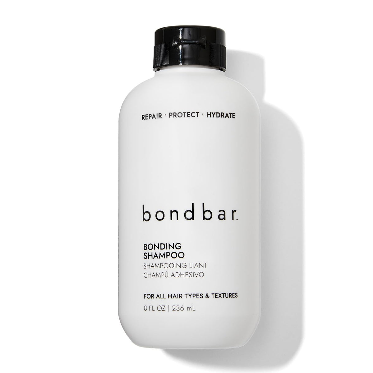 Light Gray Bondbar Repairing Shampoo, Protects, Strengthens & Hydrates All Hair Types & Textures, Prevents Flyaways & Frizz, Adds Moisture & Shine, Vegan, CrueltyFree, 8 Fl. Oz.