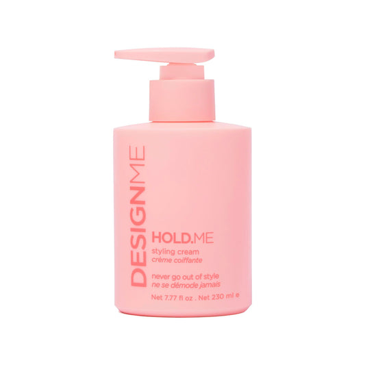 Light Pink Design.Me HOLD.ME Styling Cream | Hair Smoothing Cream for Blowouts & Sleek Looks | Hydrating, Tames Frizz & Flyaways, Adds Shine & Smooths | Soft Hold | Air Dry or Blow Dry for All Hair Types