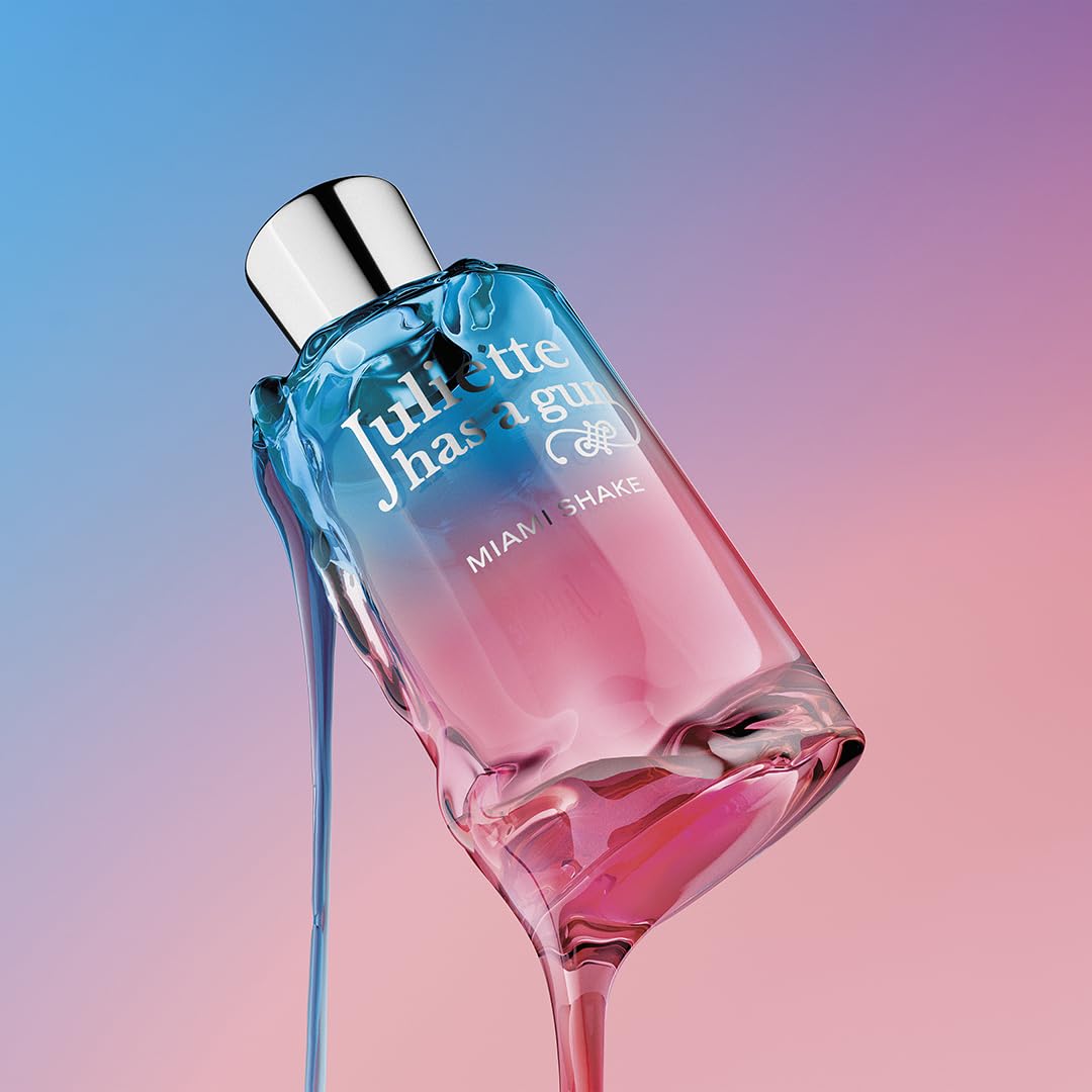 Light Pink Juliette Has A Gun Miami Shake Eau de Parfum – Gourmand Fruity Vanilla Perfume for Women (Strawberry, Ice Cream, Vanilla Absolute)