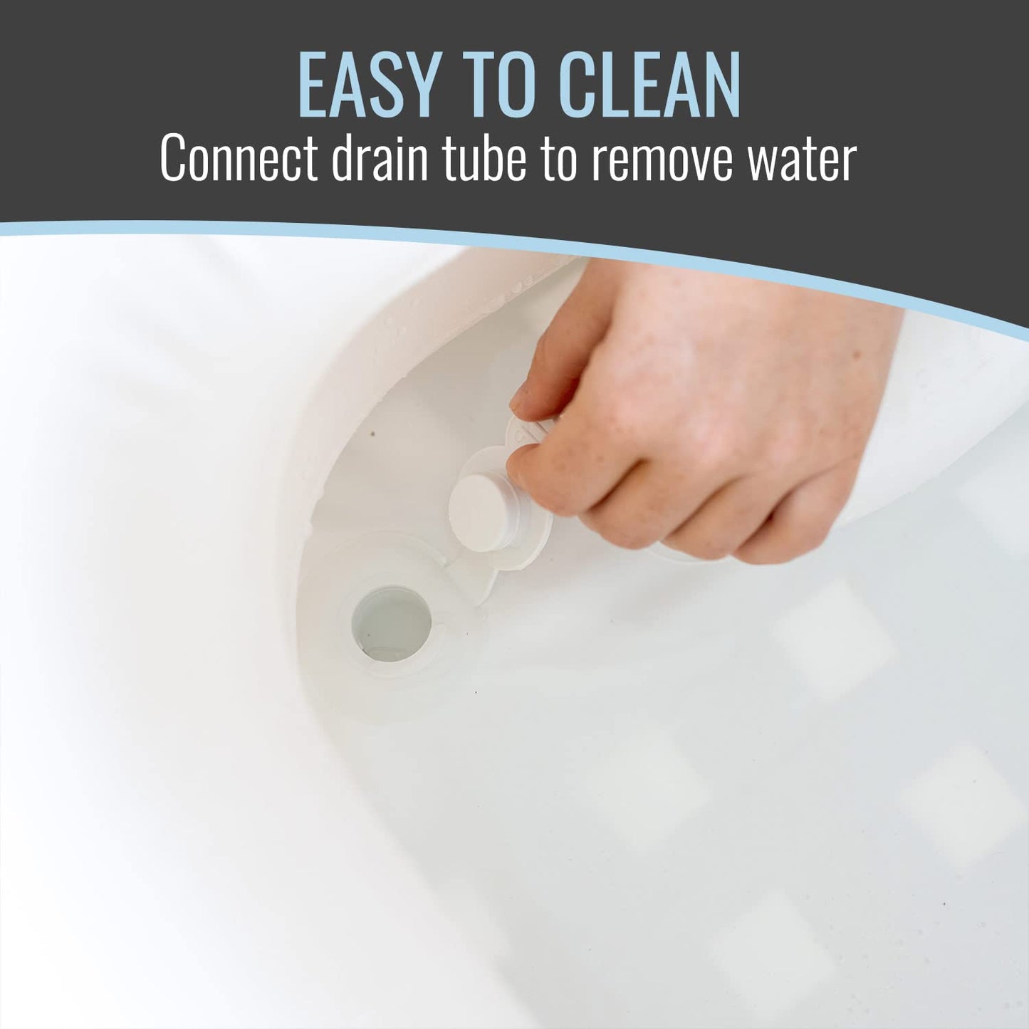 Light Gray DMI Inflatable Hair Washing Basin for Bedridden Disabled, Injured, Elderly, Kids | Portable Hair Washing Station Portable Shampoo Bowls for Home | Loc Detox Tub For Dreads