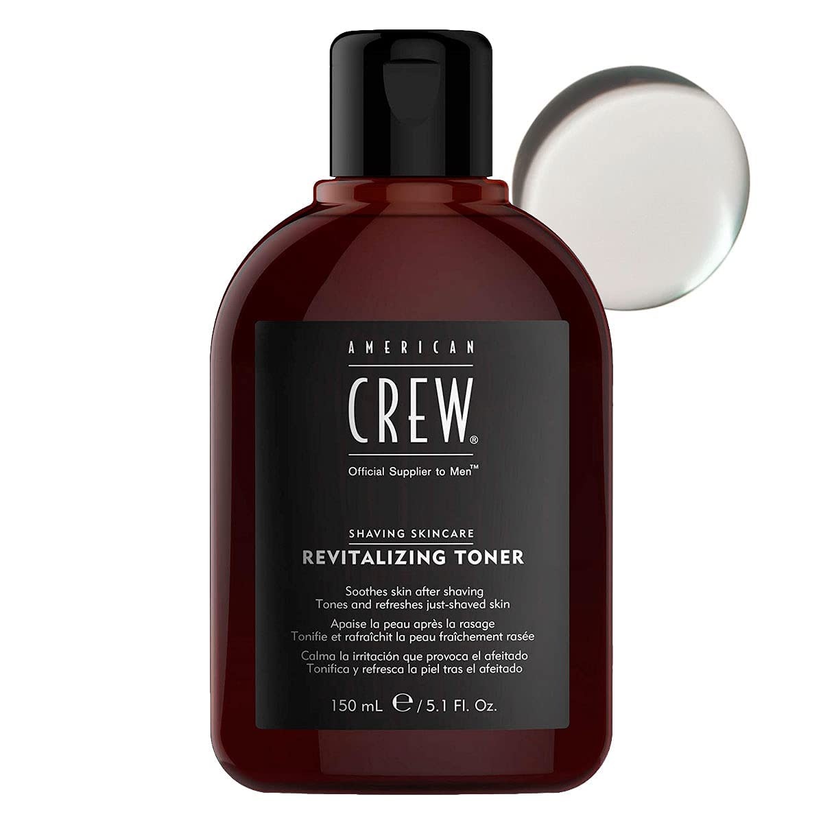 White Smoke American Crew After Shave Toner for Men, Facial Toner that Soothes Skin, 5.1 Fl Oz