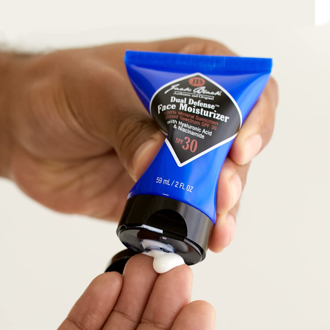 Lavender Jack Black Dual Defense Mens Face Moisturizer with SPF 30, 2 Fl Oz