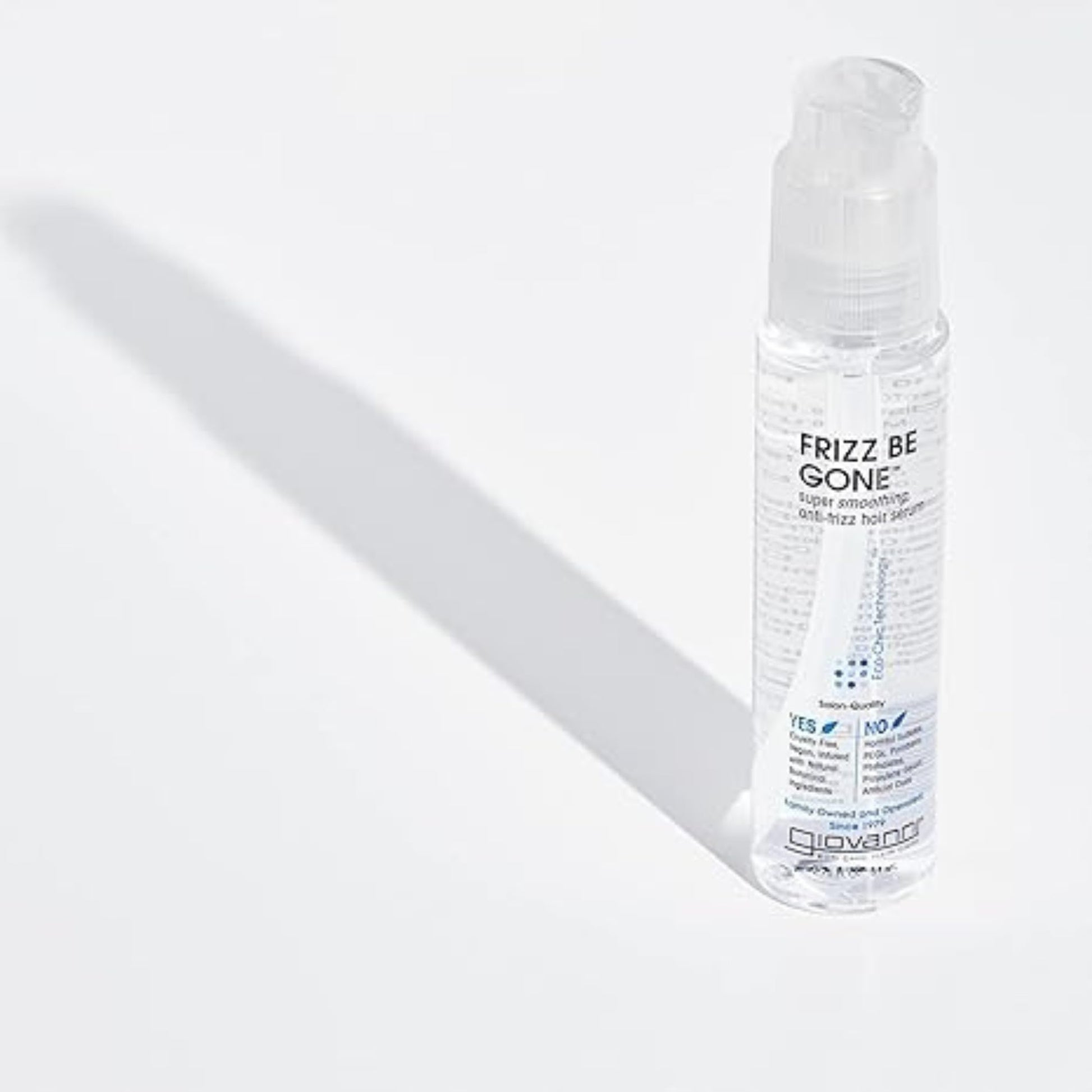 White Smoke GIOVANNI ECO CHIC Frizz Be Gone - Super Smoothing Anti-Frizz Hair Serum, Adds Shine, Seals in Color, Infused with Natural Botanical Ingredients, Salon Quality, No Parabens - 2.75 oz (1 Pack)