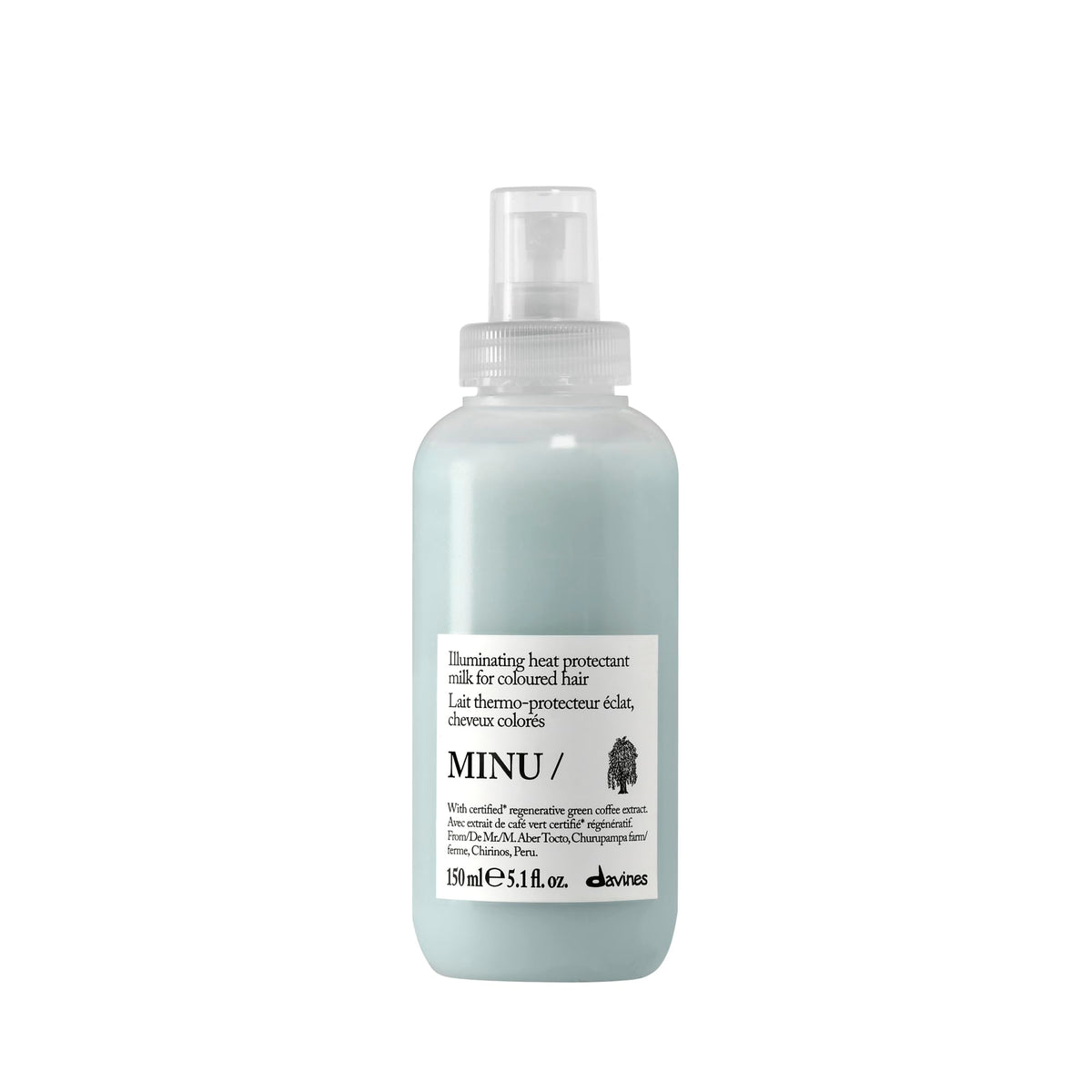 White Smoke Davines MINU/Milk Illuminating Leave-In Heat Protectant For Colored Hair
