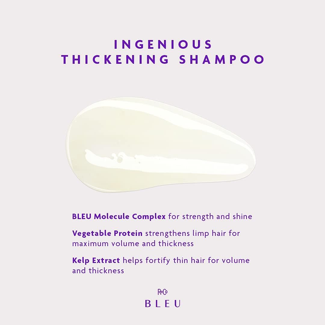 Lavender R+Co BLEU De Luxe Reparative Shampoo and Conditioner Set, 8.5 oz, Pack of 2