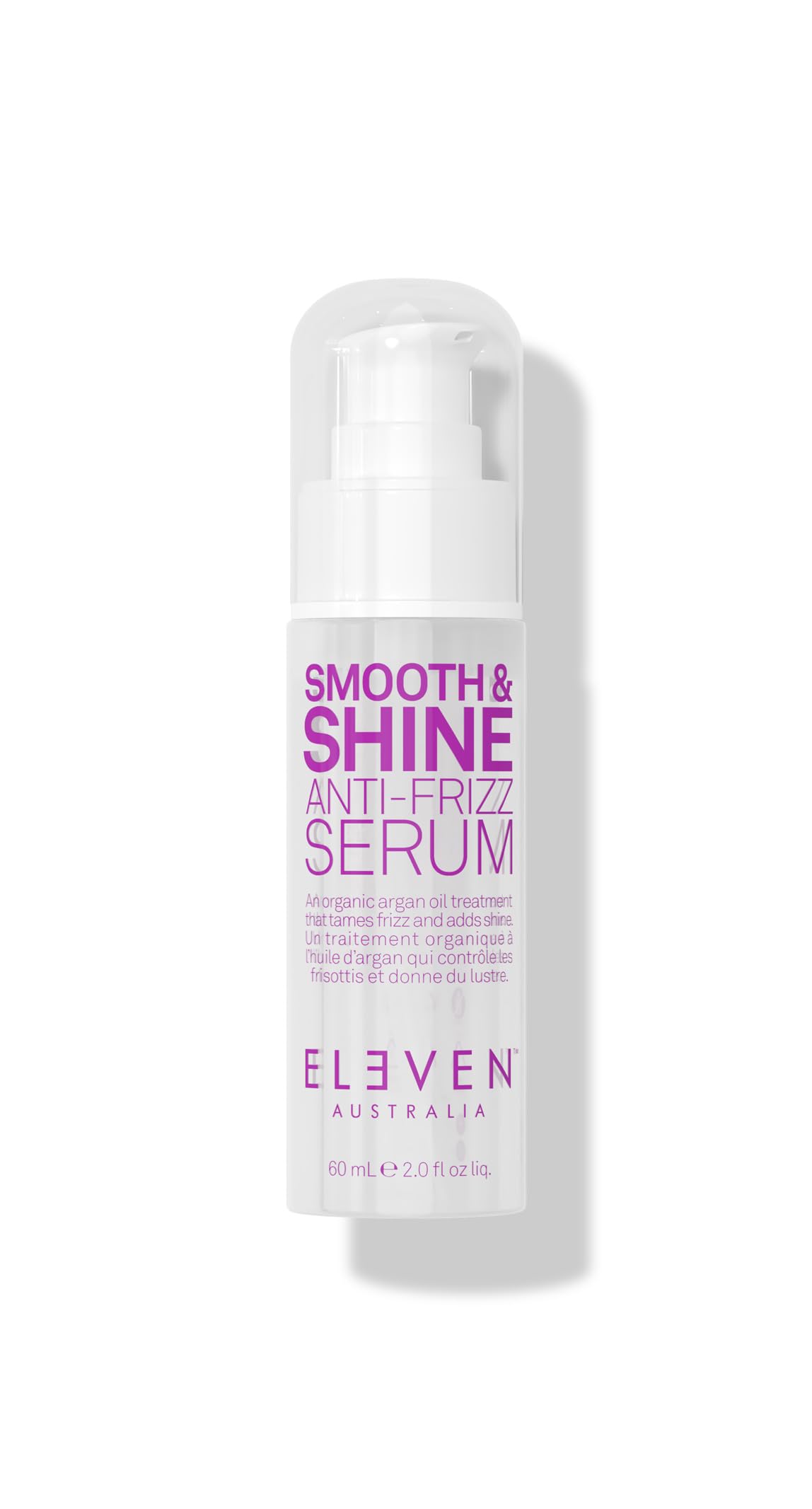 Gray ELEVEN AUSTRALIA Smooth & Shine Anti-Frizz Serum, Adds Shine - 2 Fl Oz