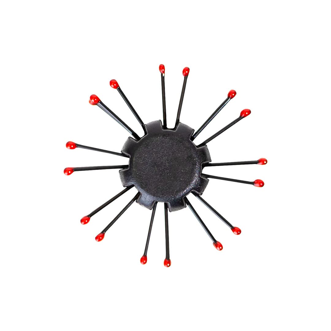 White Smoke Cricket Static Free RPM 8 Row Round Hair Brush - Curling, Blow Drying, Detangling and Styling Wet or Dry, Suitable for All Hair Types