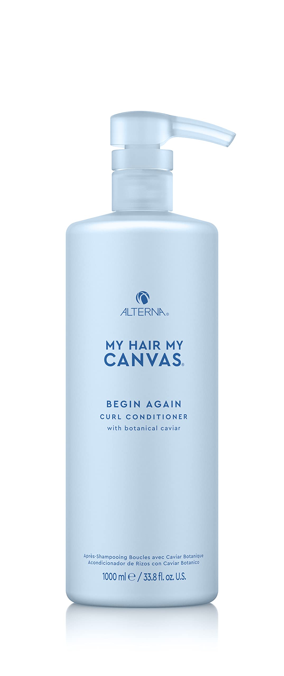 Light Gray My Hair. My Canvas. Begin Again Vegan Curl Enhancing Conditioner for Curly, Wavy, and Coily Hair, 33 oz