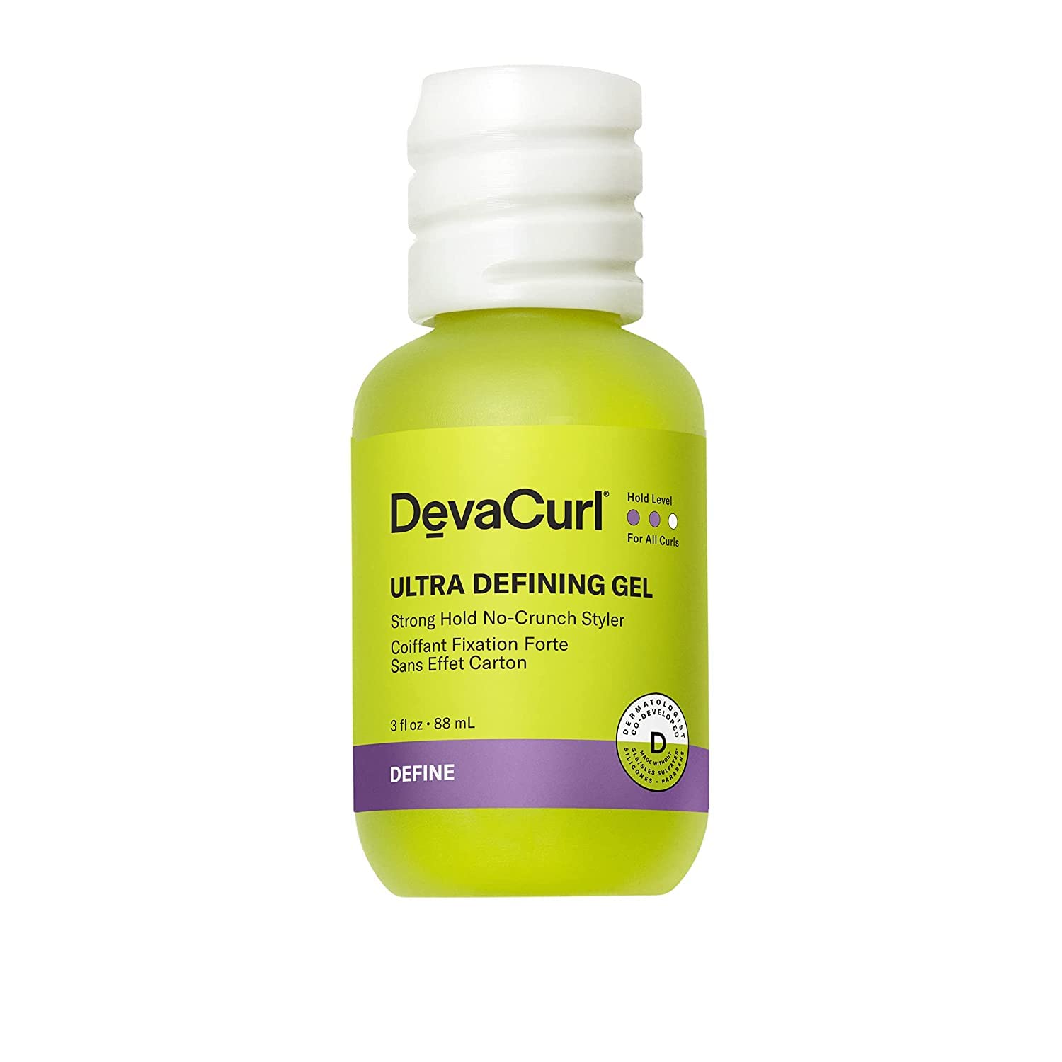 White Smoke DevaCurl Ultra Defining Gel Strong Hold Non-Crunch Styler, 3 fl. oz