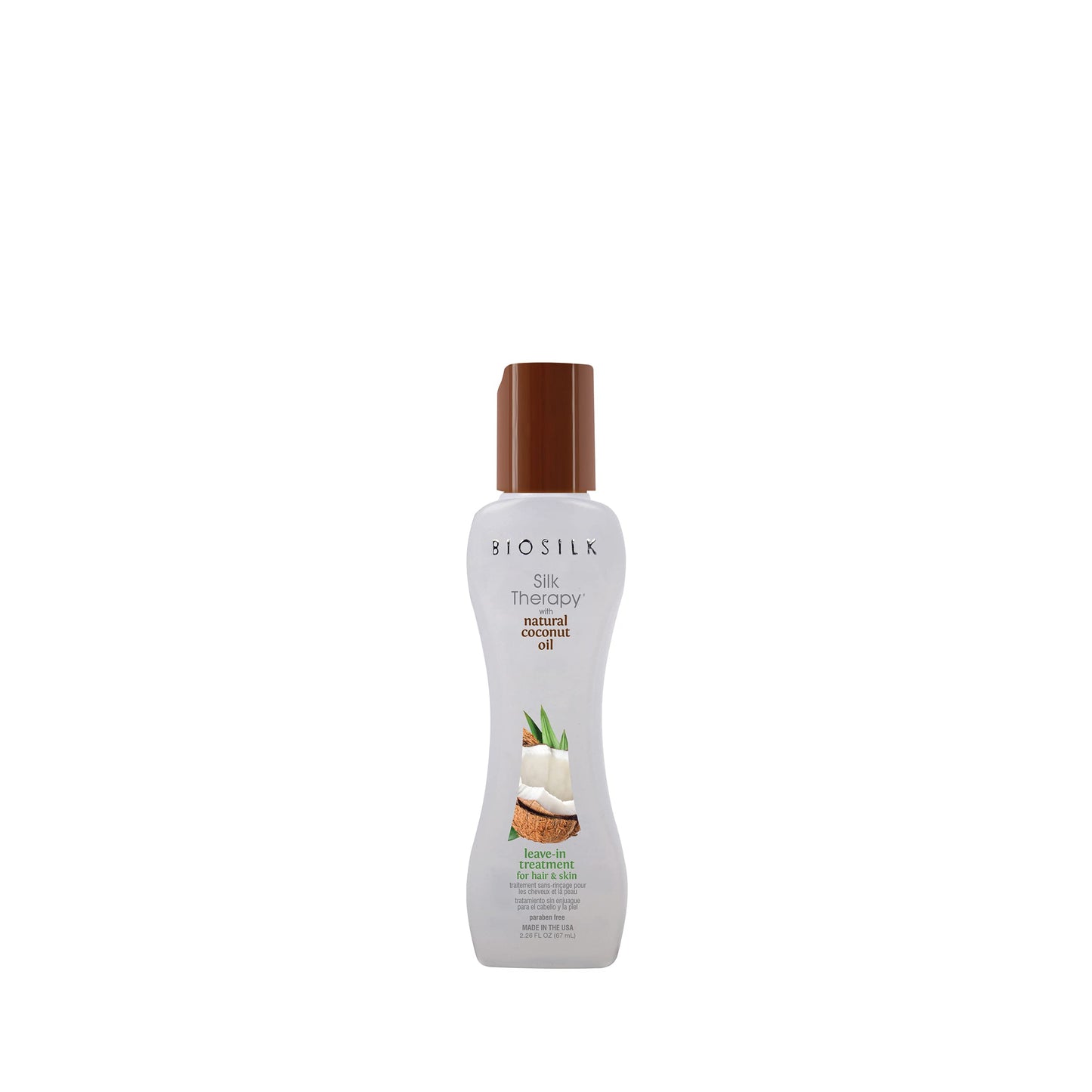 White Smoke Farouk Biosilk Silk Therapy Organic Coconut Oil Leave-in Treatment For Hair & Skin, 0.14 Ounce