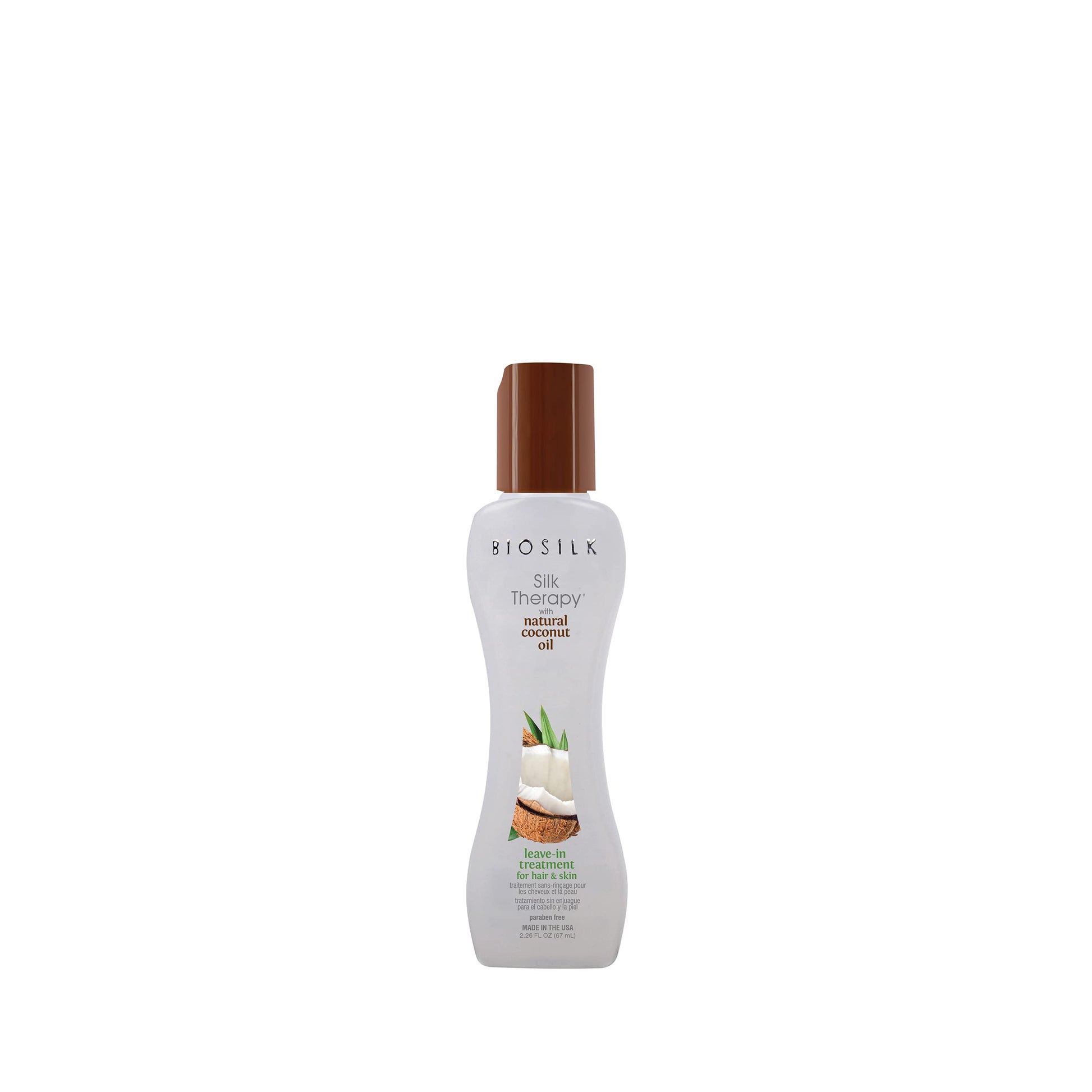 White Smoke Farouk Biosilk Silk Therapy Organic Coconut Oil Leave-in Treatment For Hair & Skin, 0.14 Ounce