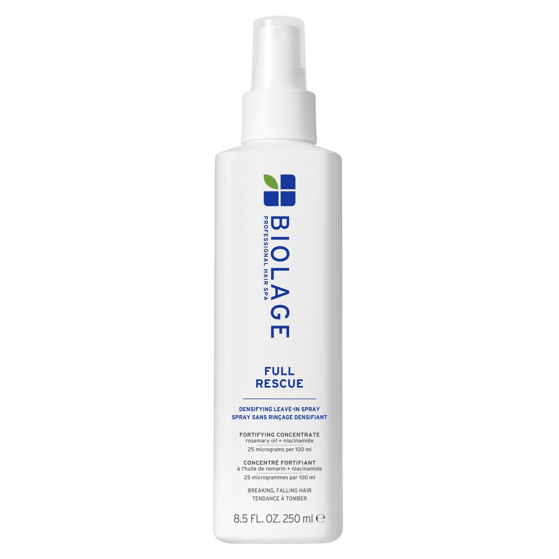 Lavender Biolage Full Rescue Densifying Leave-In Spray - Instantly Fuller-Looking Hair, Controls Flyaways, Detangles for Easy Styling, Rosemary Oil & Niacinamide, Vegan & Cruelty-Free, 8.5 Fl Oz