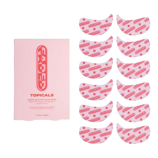 White Smoke Topicals Faded Brightening Under Eye Masks | Patches to Depuff, Hydrate, Brighten and Cool | Reduce Dark Circles and Fine Lines | Contains Kojic Acid, Caffeine and Niacinamide (Set of 6)